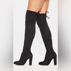 Black Suede Over the Knee BootsSize 10